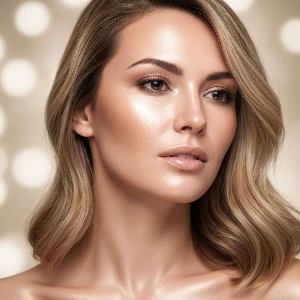 Portret z naturalnie promienną skórą